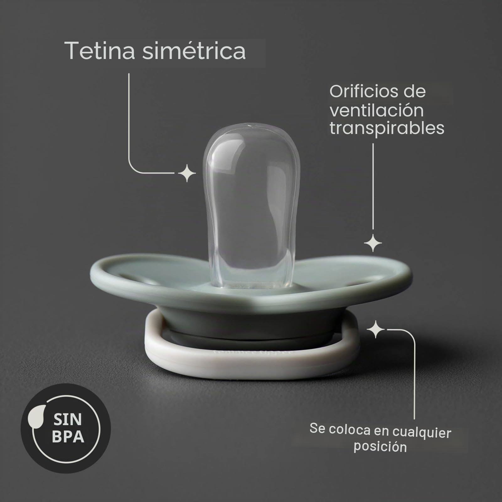 tommee-tippee-chupete-anytime-0-6-meses-pack-de-6-chupetes-sim-tricos-de-silicon image 3