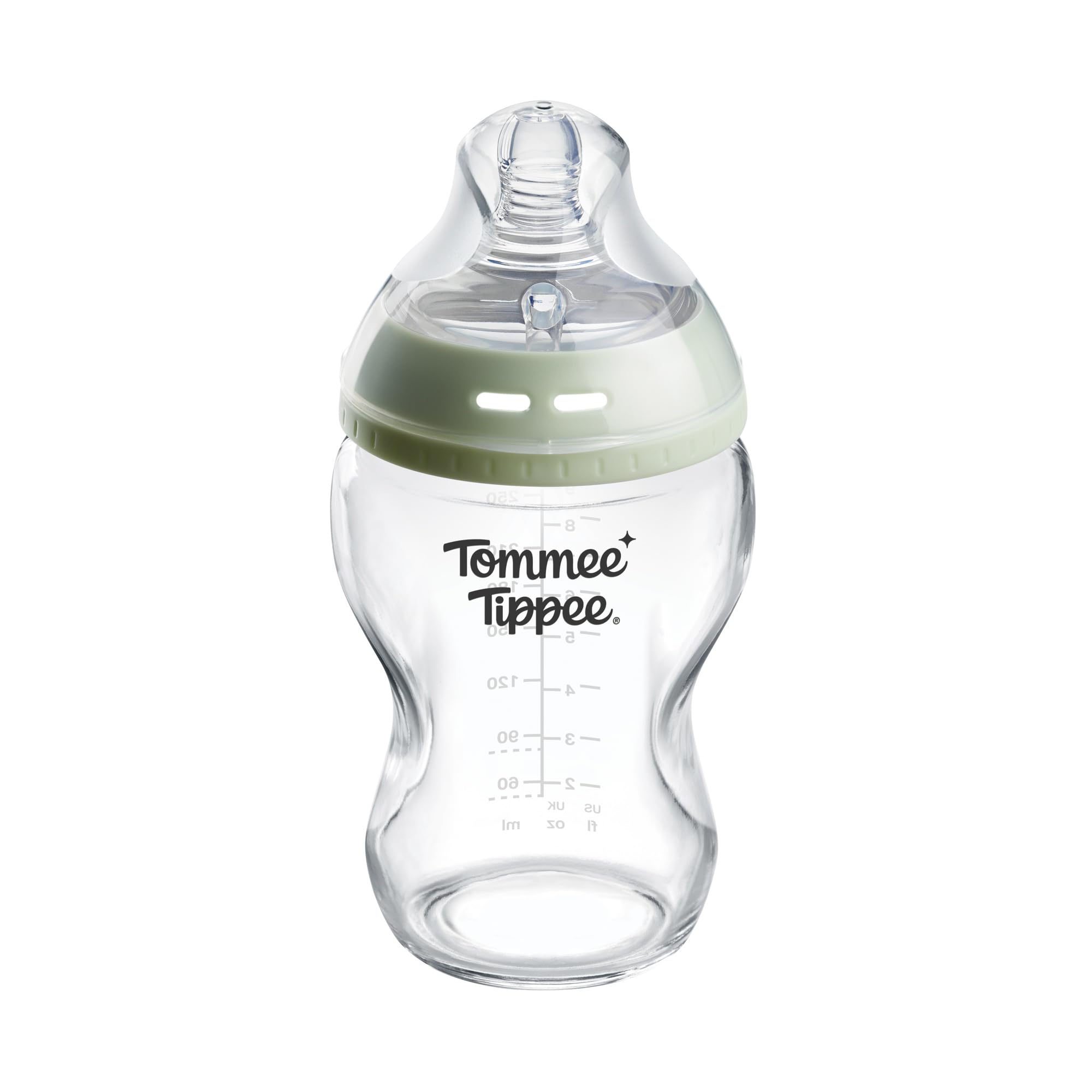 tommee-tippee-biber-n-de-vidrio-borosilicato-natural-start-antic-licos-250-ml-0m image 1