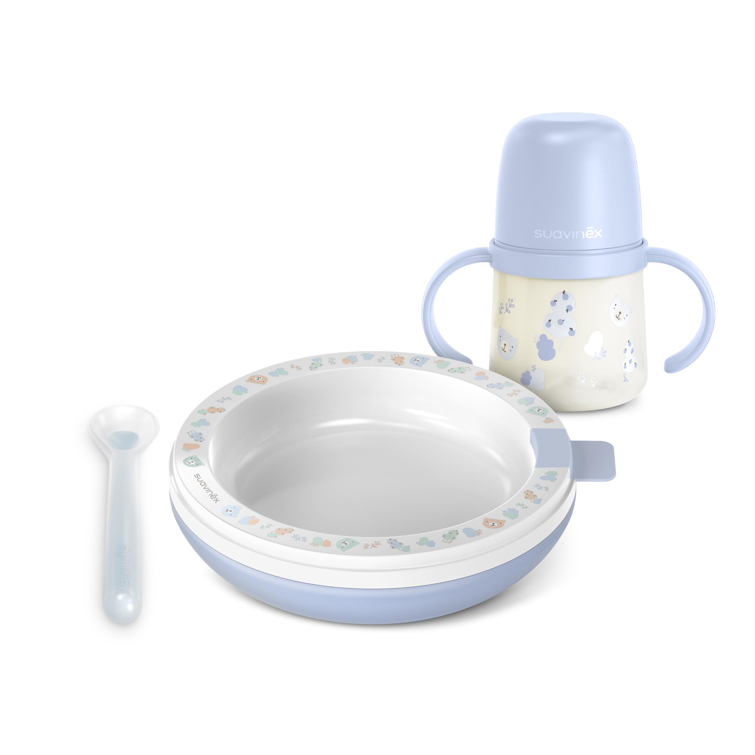 suavinex-vajilla-beb-wild-free-azul-con-plato-t-rmico-vaso-de-aprendizaje-con-as image 1