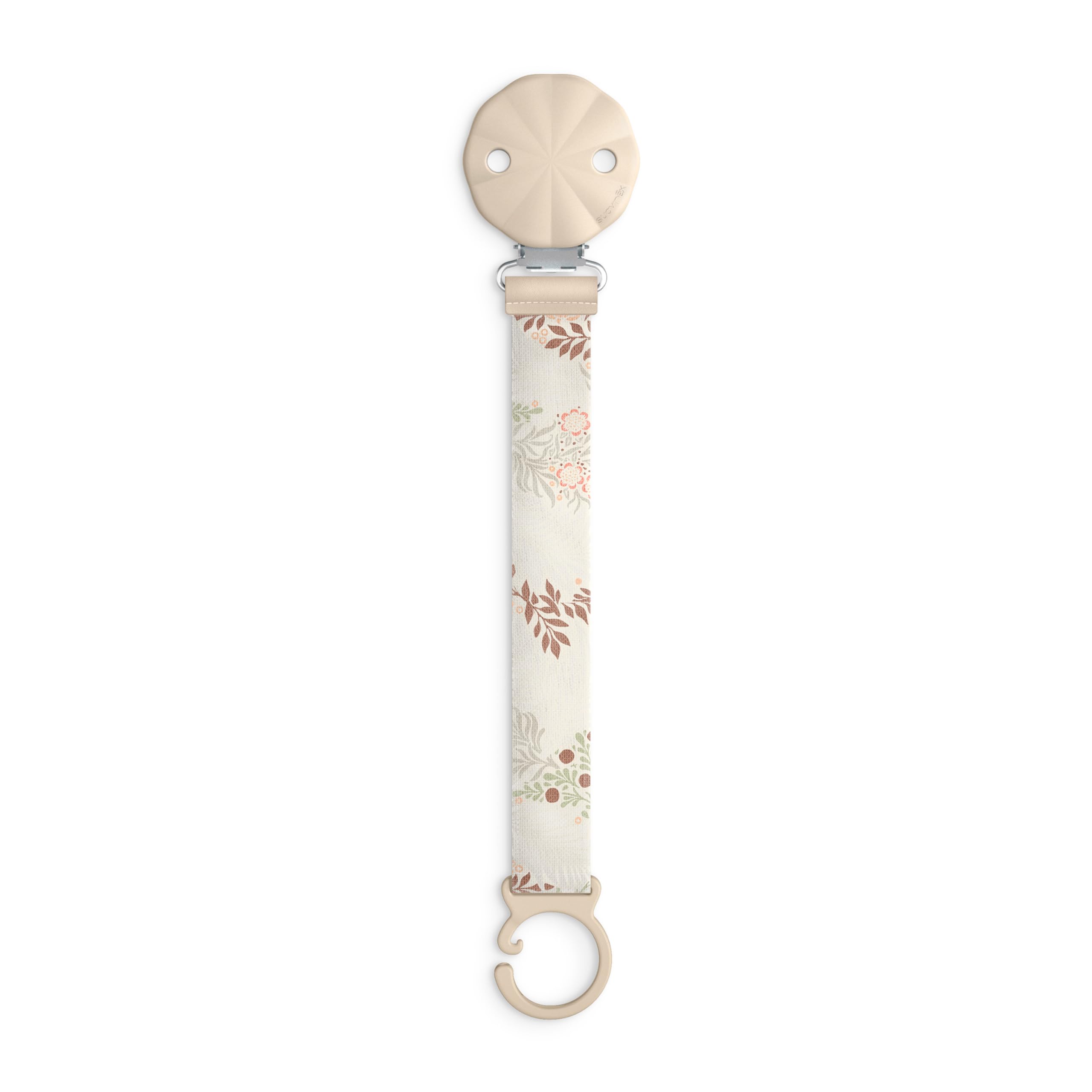 suavinex-poetry-chupetero-de-tela-reversible-con-clip-beige-para-beb-s-0-meses image 1