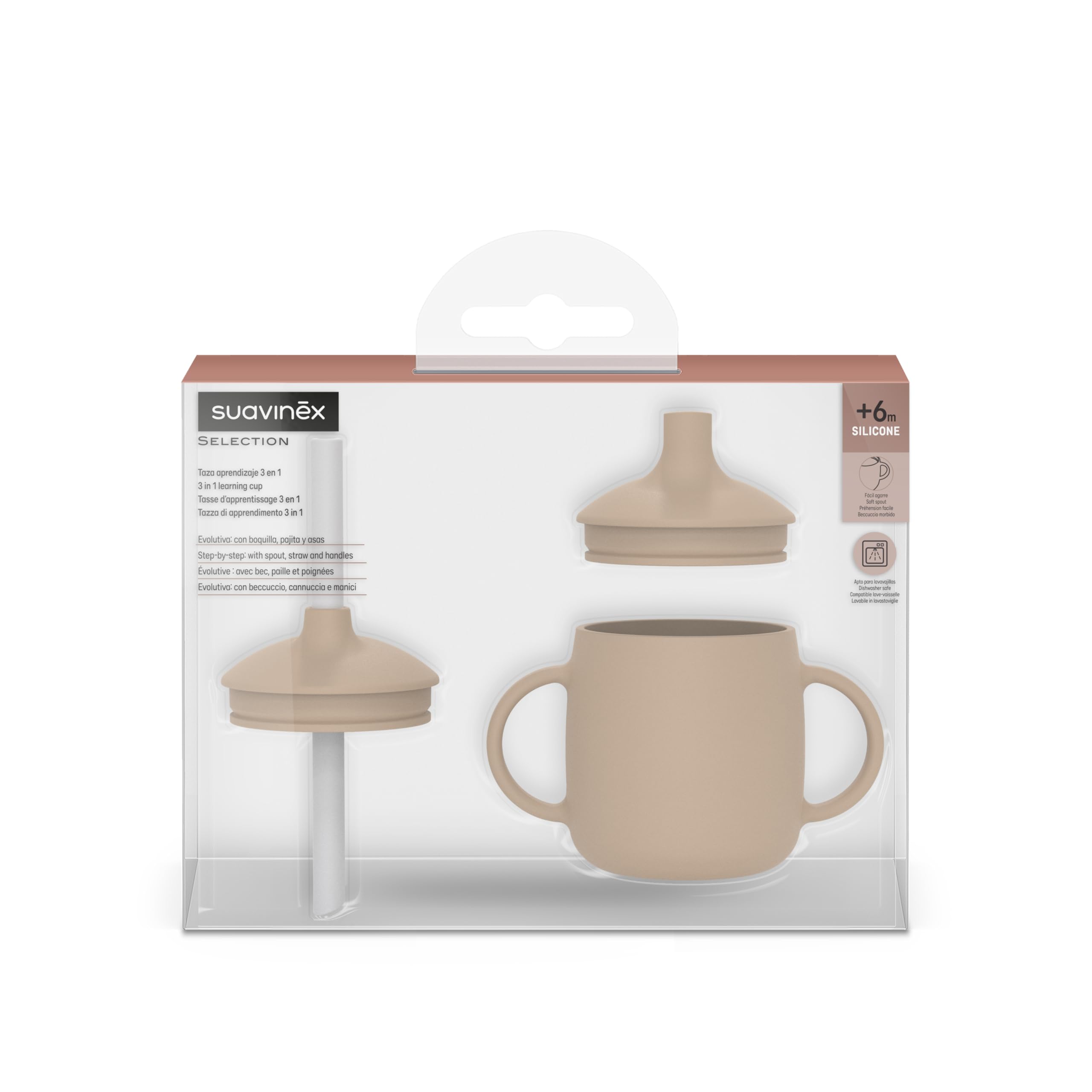 suavinex-vaso-aprendizaje-3-en-1-beige-taza-evolutiva-con-boquilla-pajita-taza-s image 4