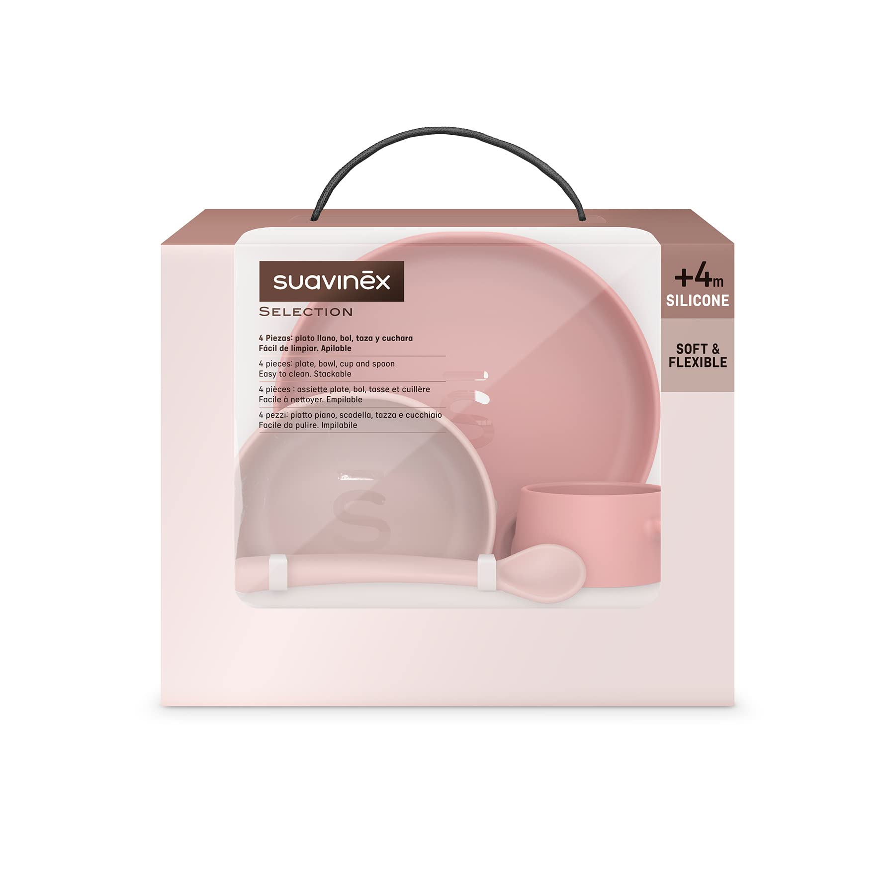 suavinex-colour-essence-vajilla-de-silicona-para-beb-4-meses-4-piezas-con-ventos image 2