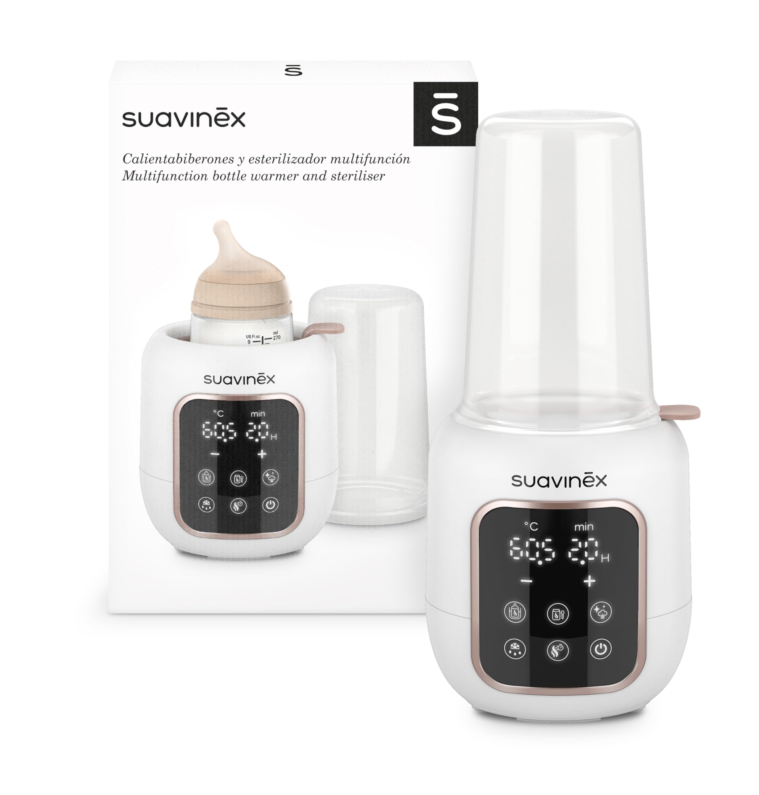 suavinex-calientabiberones-y-esterilizador-2-en-1-con-5-programas-autom-ticos-pa image 1