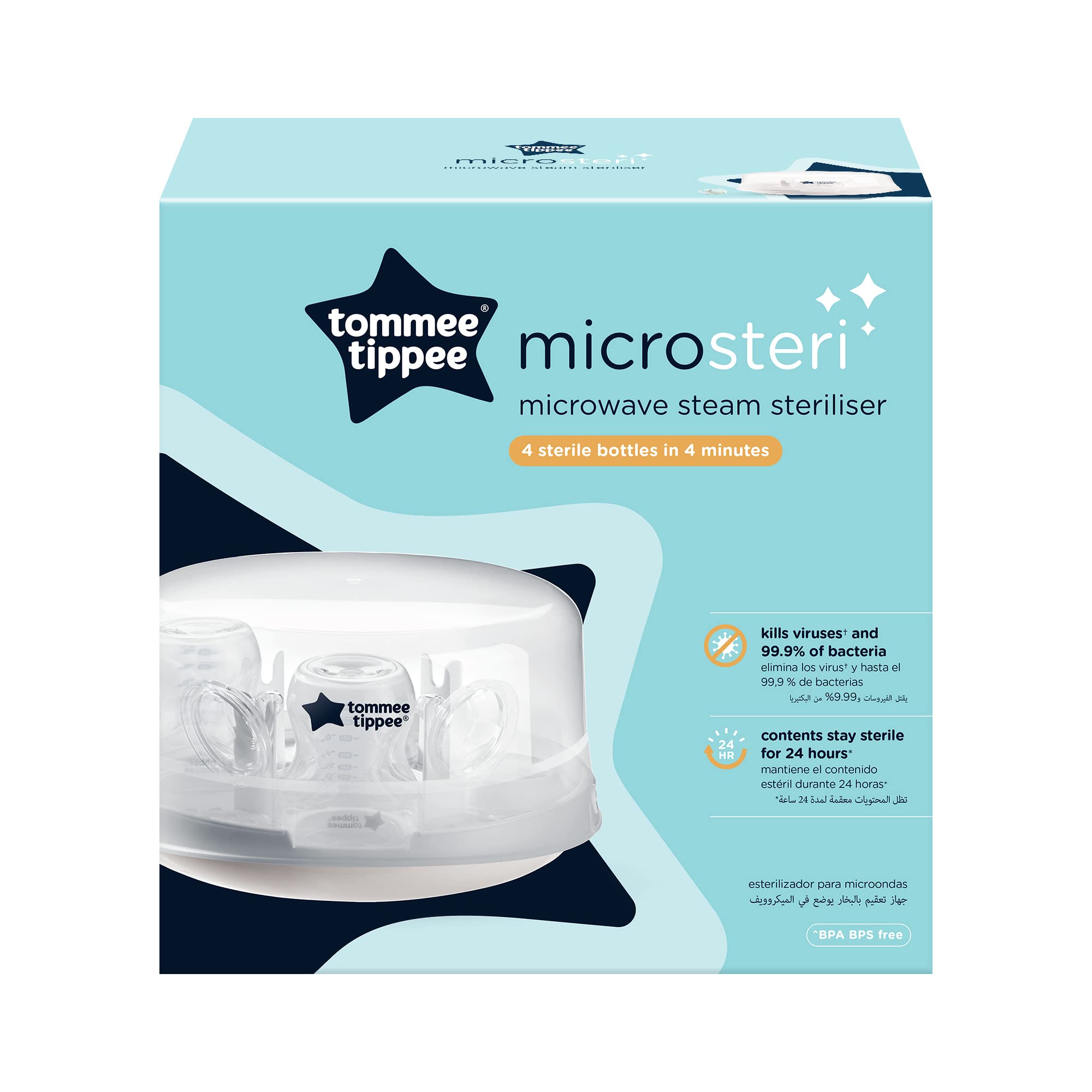 tommee-tippee-esterilizador-de-vapor-para-microondas-4-minutos-elimina-99-9-de-b image 2