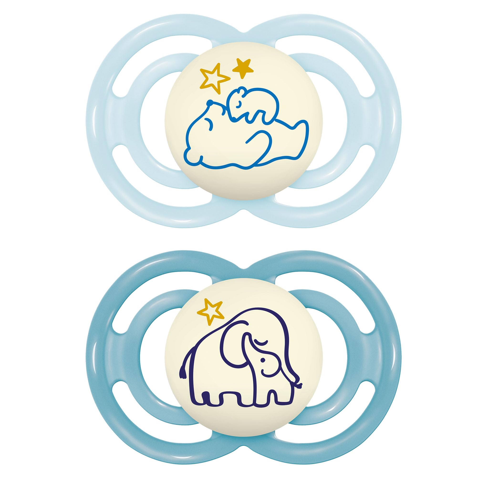 mam-chupete-perfect-noche-16-meses-azul-brillante-2-uds-con-tetina-skinsoft-extr image 1