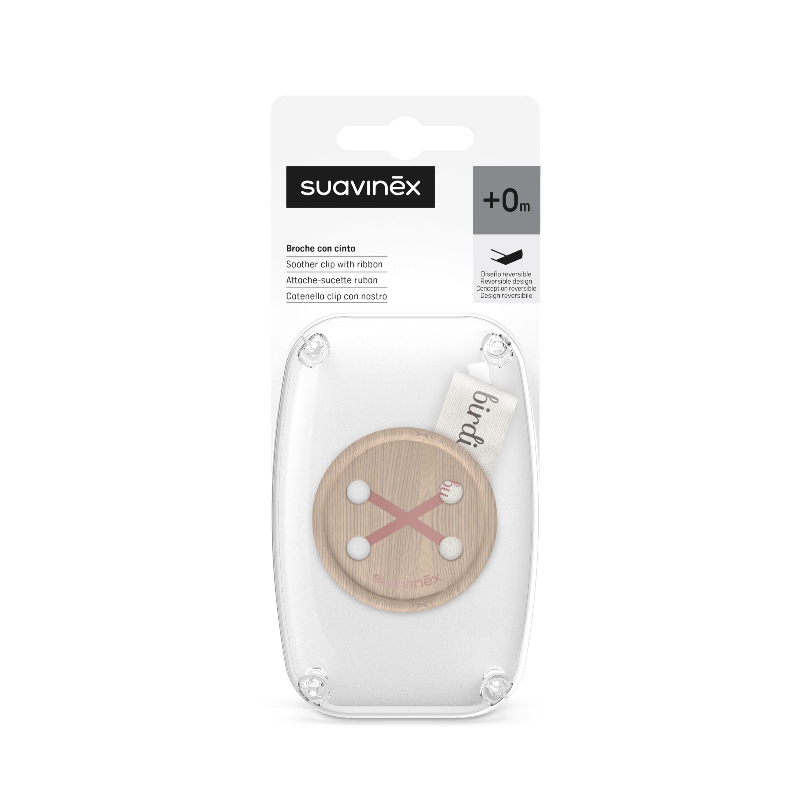 suavinex-chupetero-de-tela-birdies-rosa-cinta-reversible-a-doble-cara-con-clip-y image 3