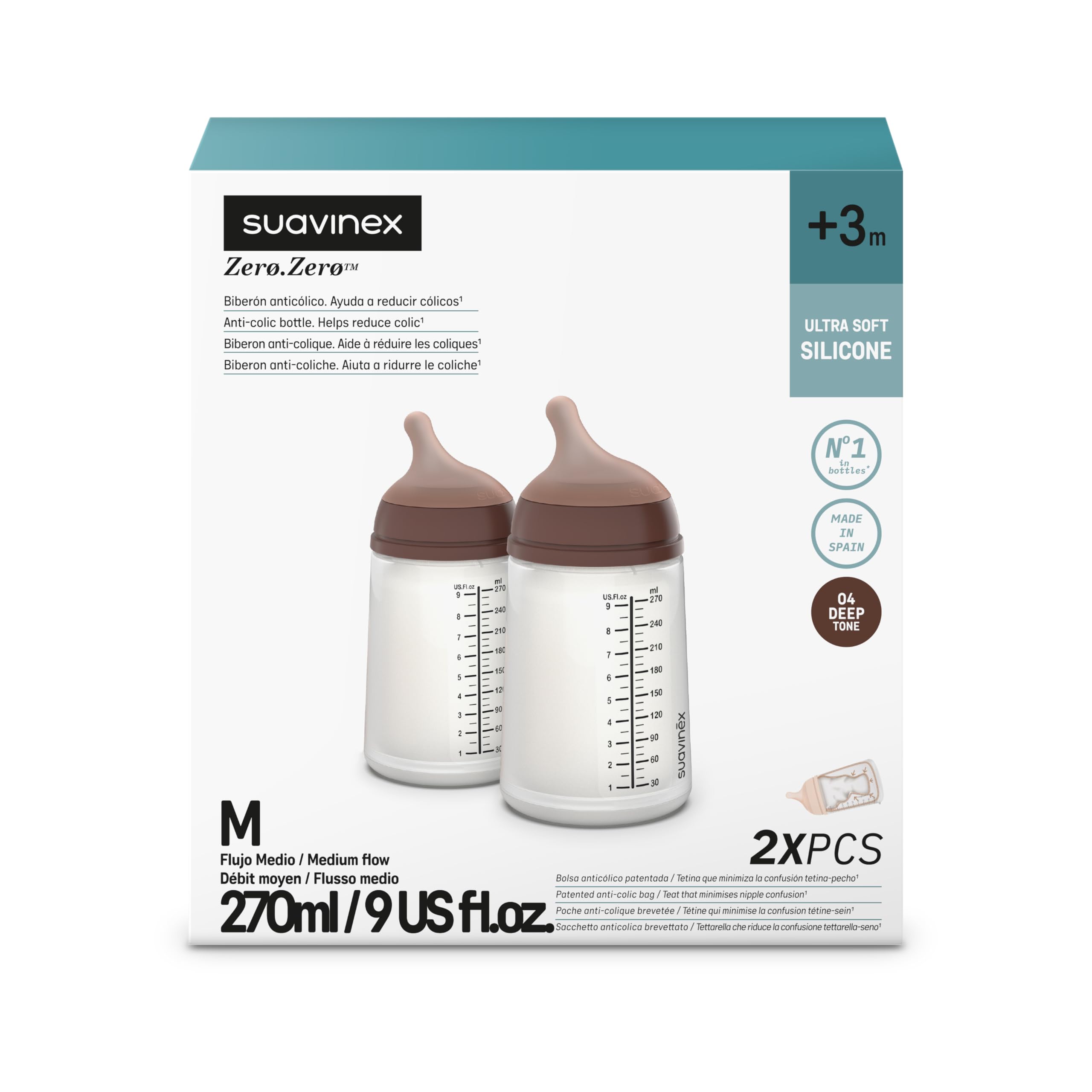 suavinex-zero-zero-pack-2-biberones-antic-licos-270-ml-con-tetina-flujo-medio-m- image 3