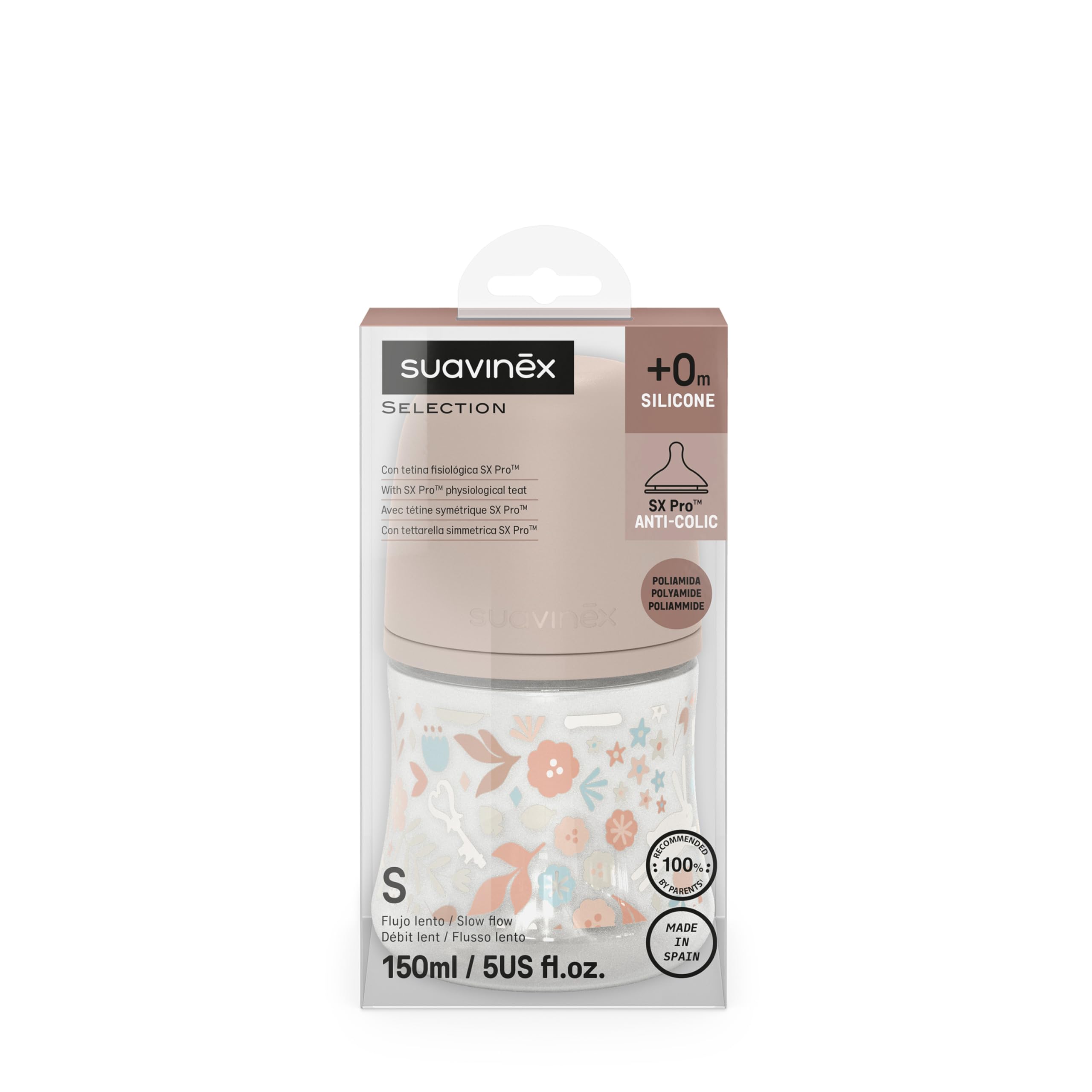 suavinex-biber-n-150-ml-tetina-fisiol-gica-sx-pro-antic-lico-flujo-lento-s-colec image 2