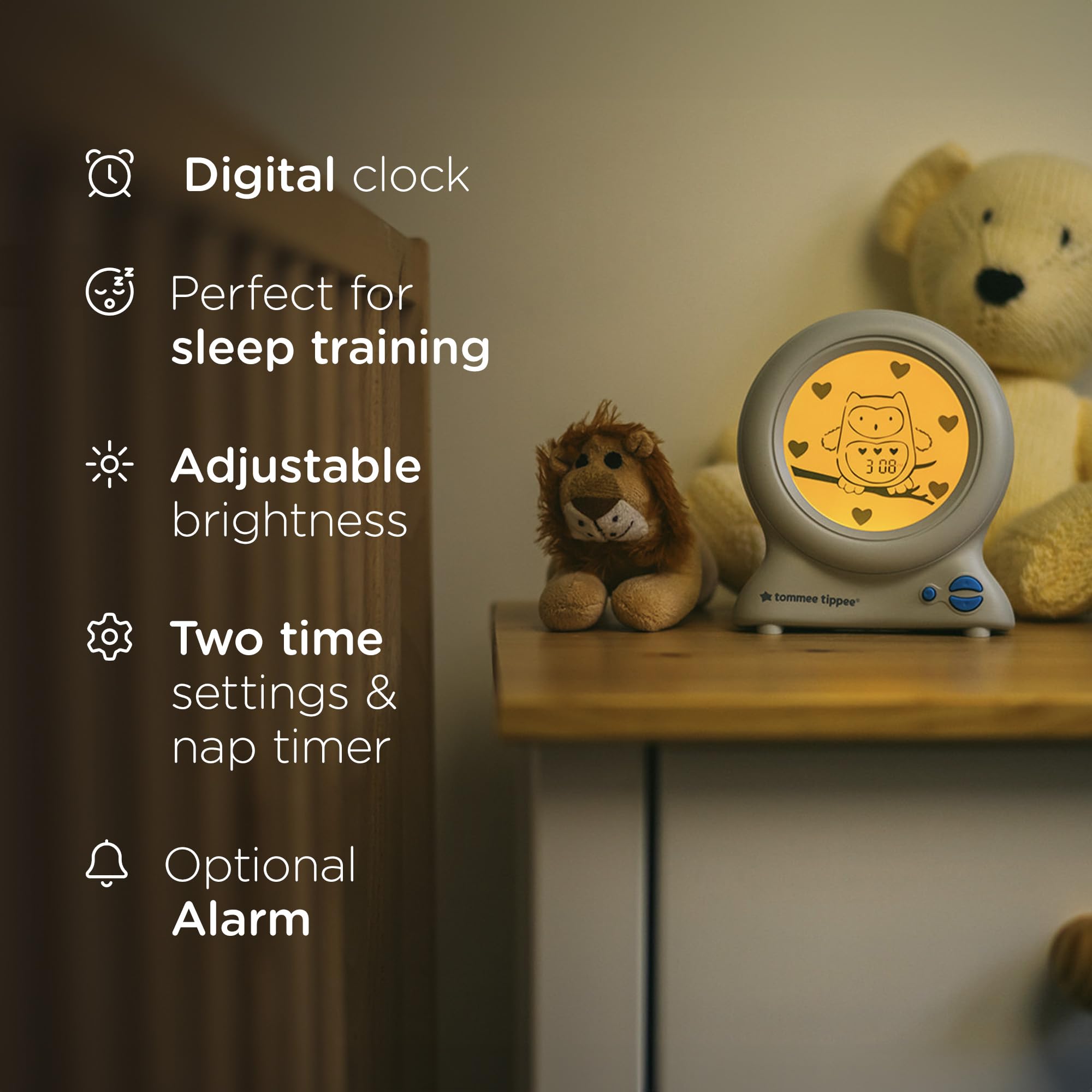 tommee-tippee-groclock-reloj-despertador-entrenador-de-sue-o-y-luz-nocturna-usb- image 5