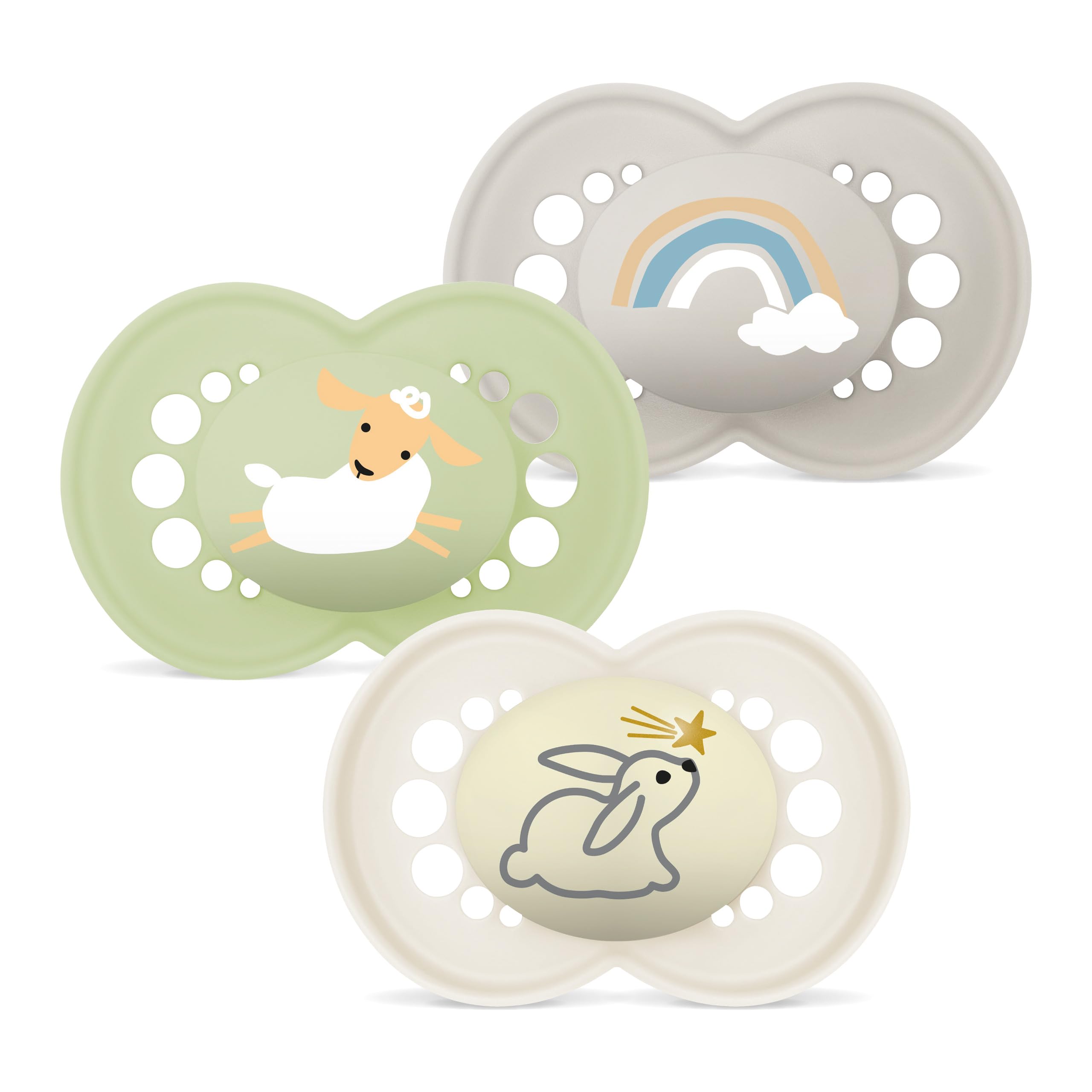 mam-chupete-original-6-meses-neutro-mate-set-de-3-chupetes-d-a-y-noche-con-caja- image 1