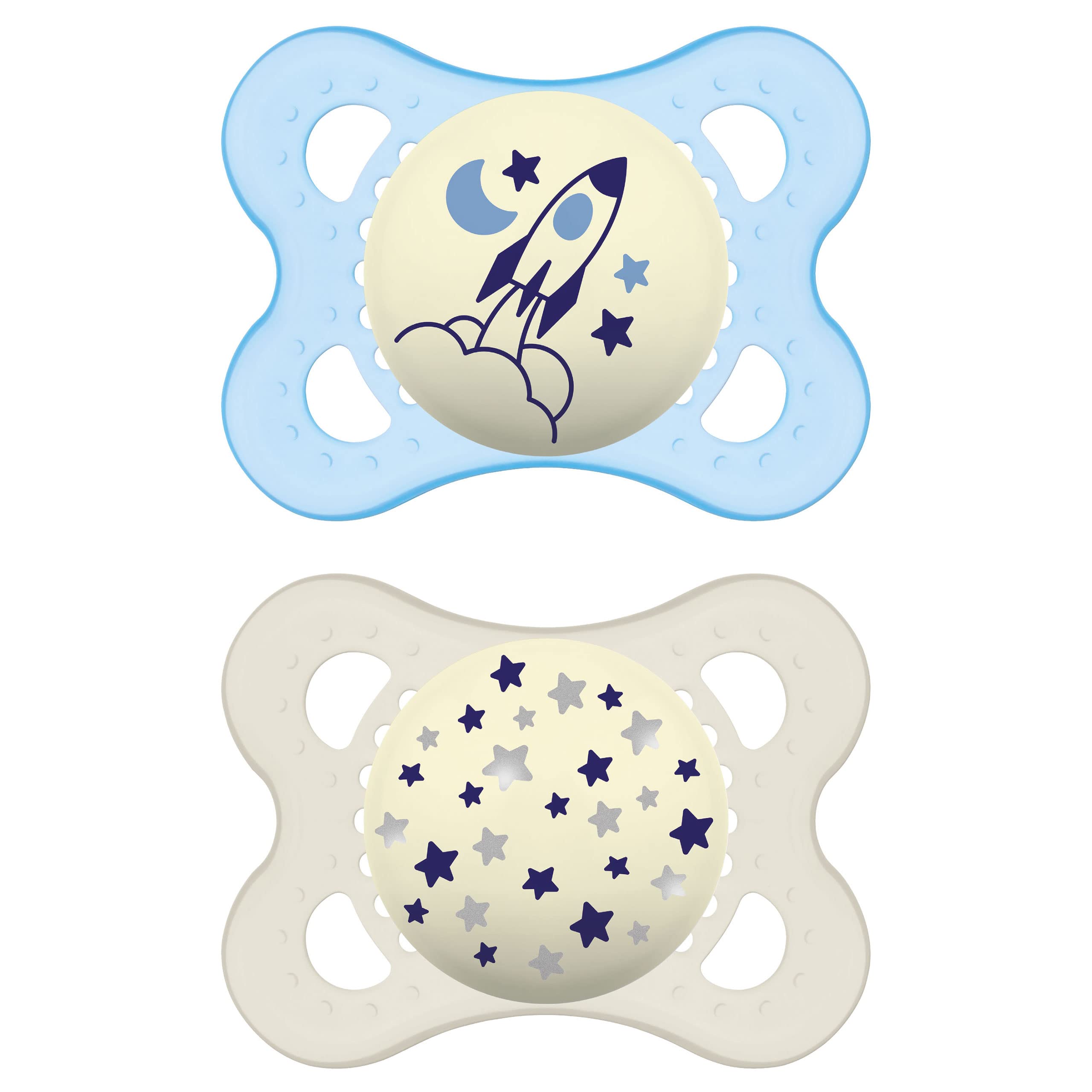 mam-original-night-chupete-que-brilla-en-la-oscuridad-0-meses-azul-pack-de-2-con image 1
