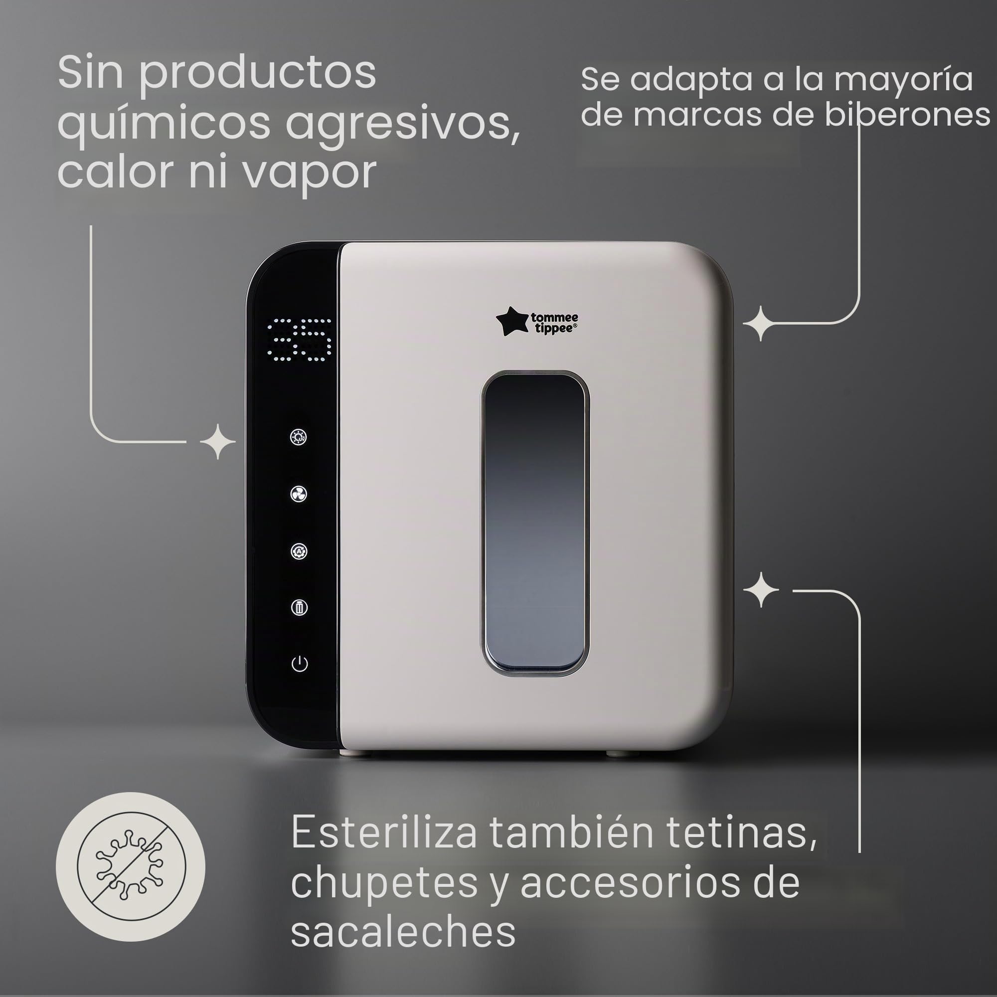 tommee-tippee-uv-3-in-1-esterilizador-y-secador-de-biberones-y-accesorios-mata-e image 4
