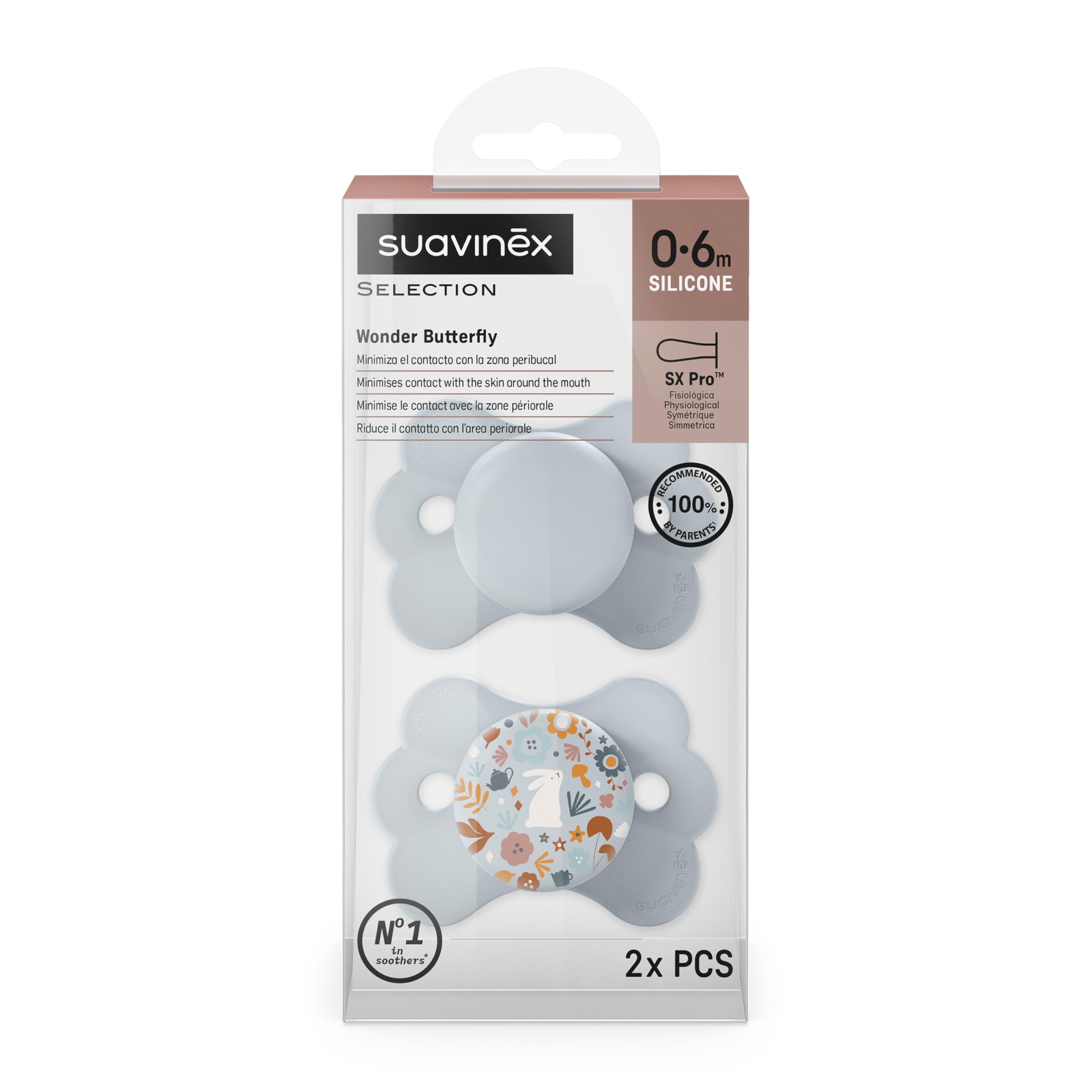 suavinex-wonderland-azul-pack-2-chupetes-0-6-meses-con-tetina-fisiol-gica-sx-pro image 3