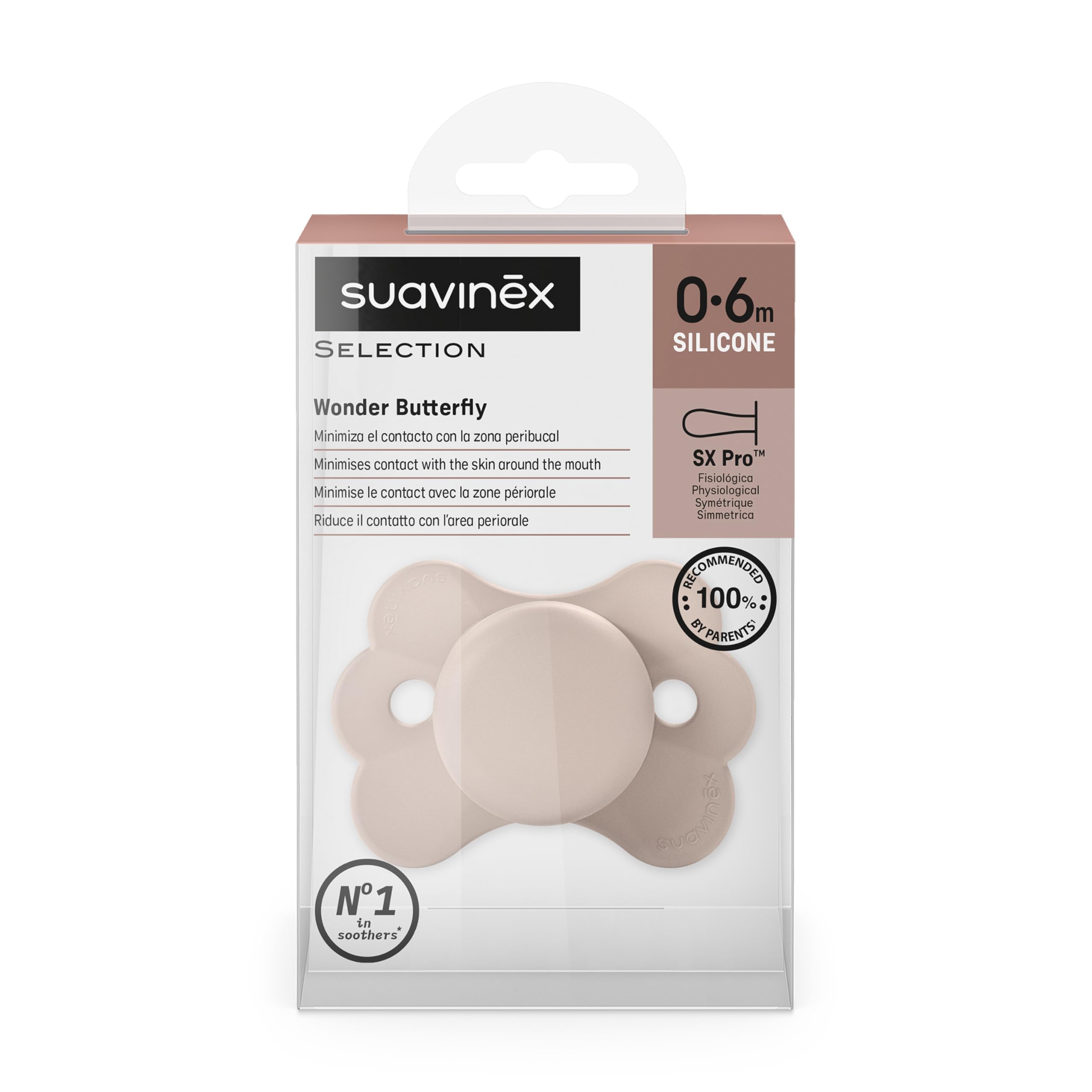 suavinex-wonderland-rosa-liso-chupete-para-beb-0-6-meses-con-tetina-fisiol-gica- image 2