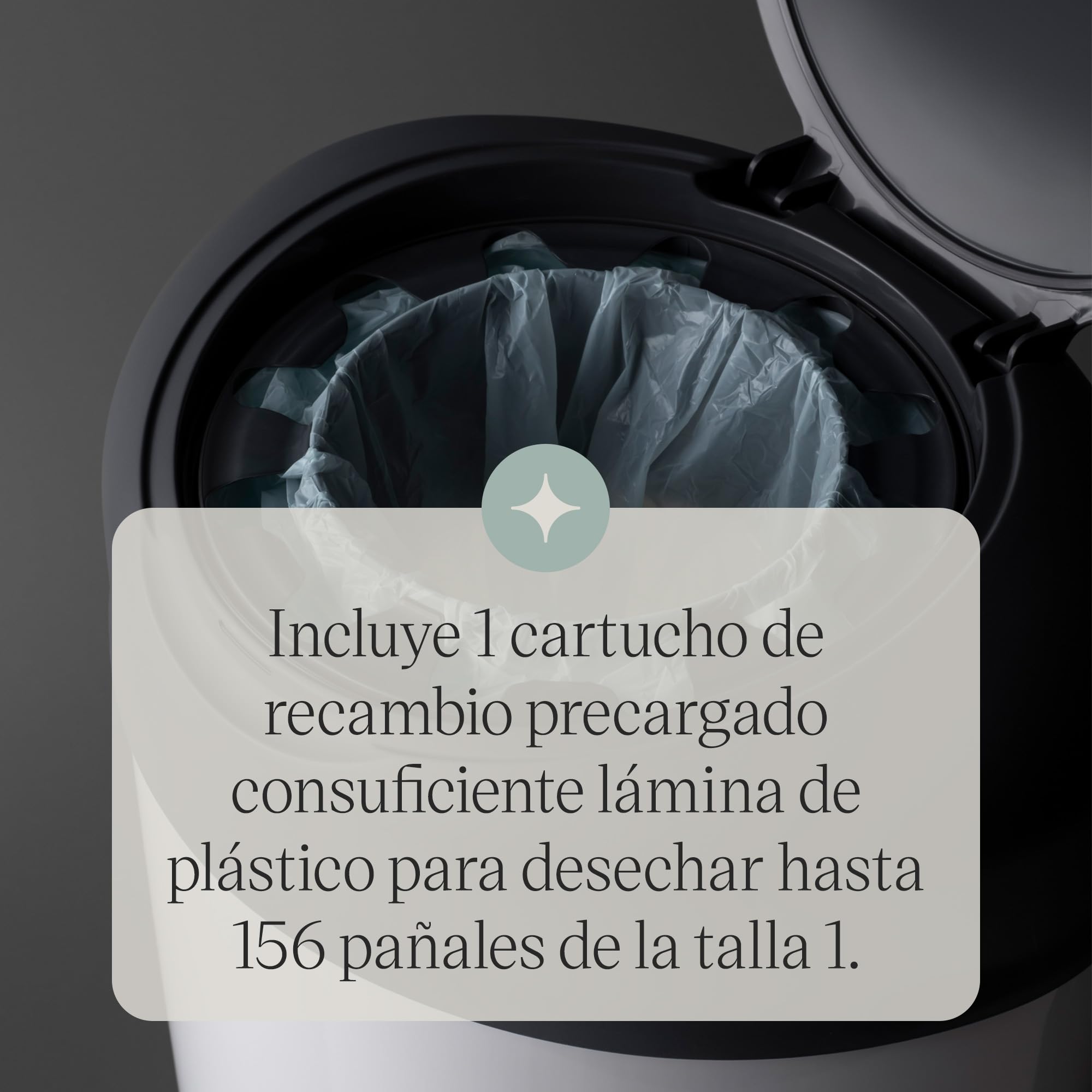 tommee-tippee-simplee-sangenic-contenedor-para-pa-ales-con-cartucho-greenfilm-an image 7