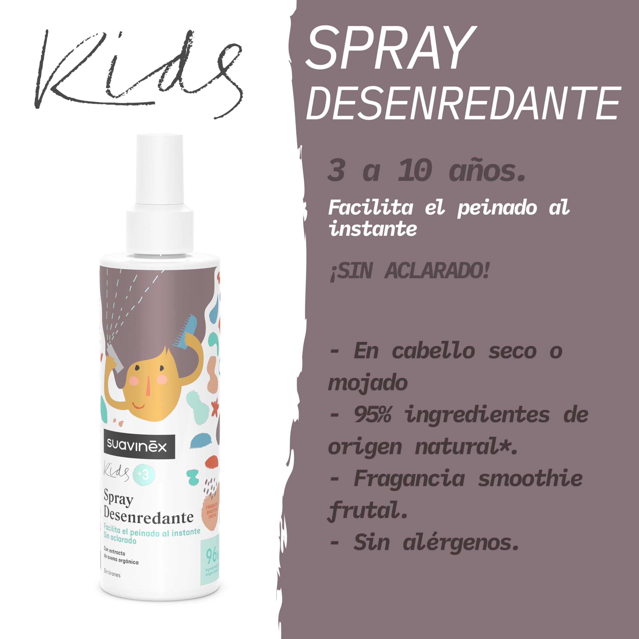 suavinex-spray-desenredante-pelo-para-ni-as-y-ni-os-3-10-a-os-sin-aclarado-250-m image 3