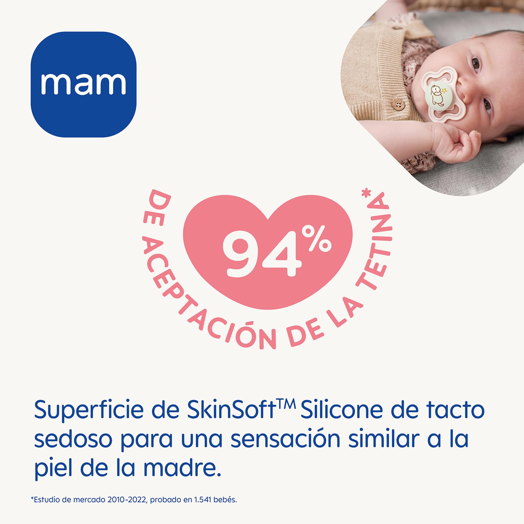 mam-supreme-chupete-brilla-en-la-oscuridad-2-6-meses-tetina-skinsoft-de-f-cil-ac image 2