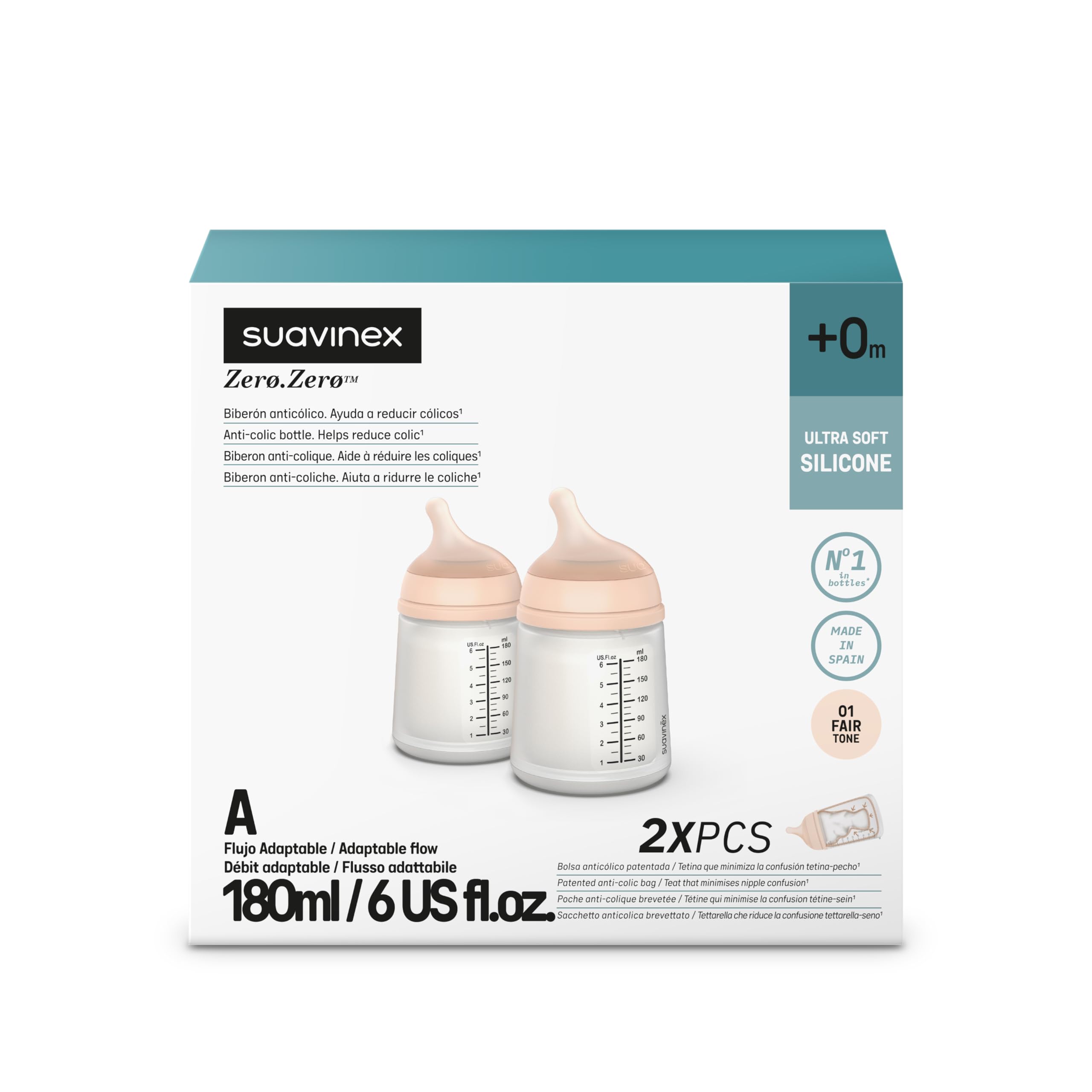 suavinex-zero-zero-pack-2-biberones-antic-licos-180-ml-con-tetina-flujo-adaptabl image 4