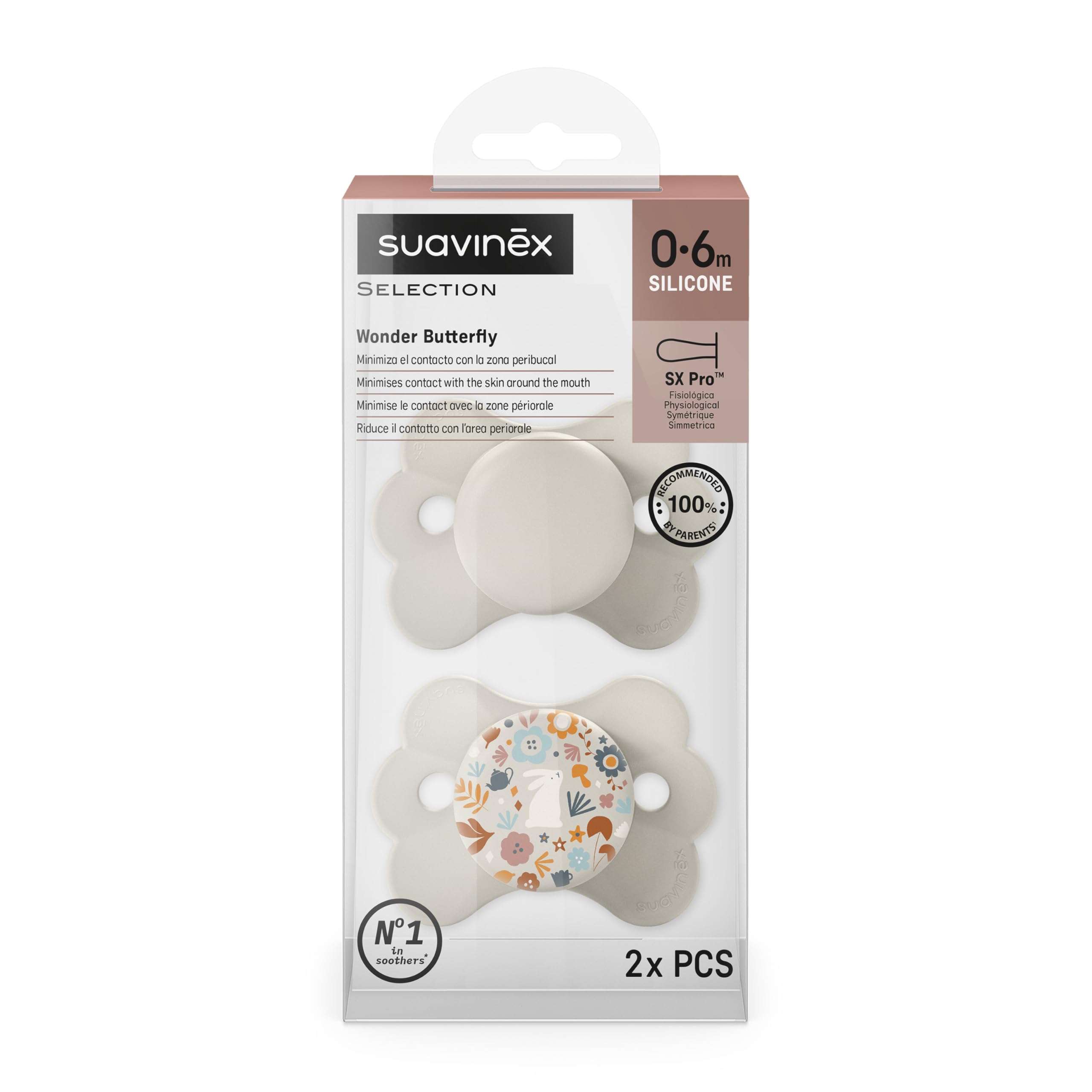 suavinex-wonderland-beige-pack-2-chupetes-0-6-meses-con-tetina-fisiol-gica-sx-pr image 3