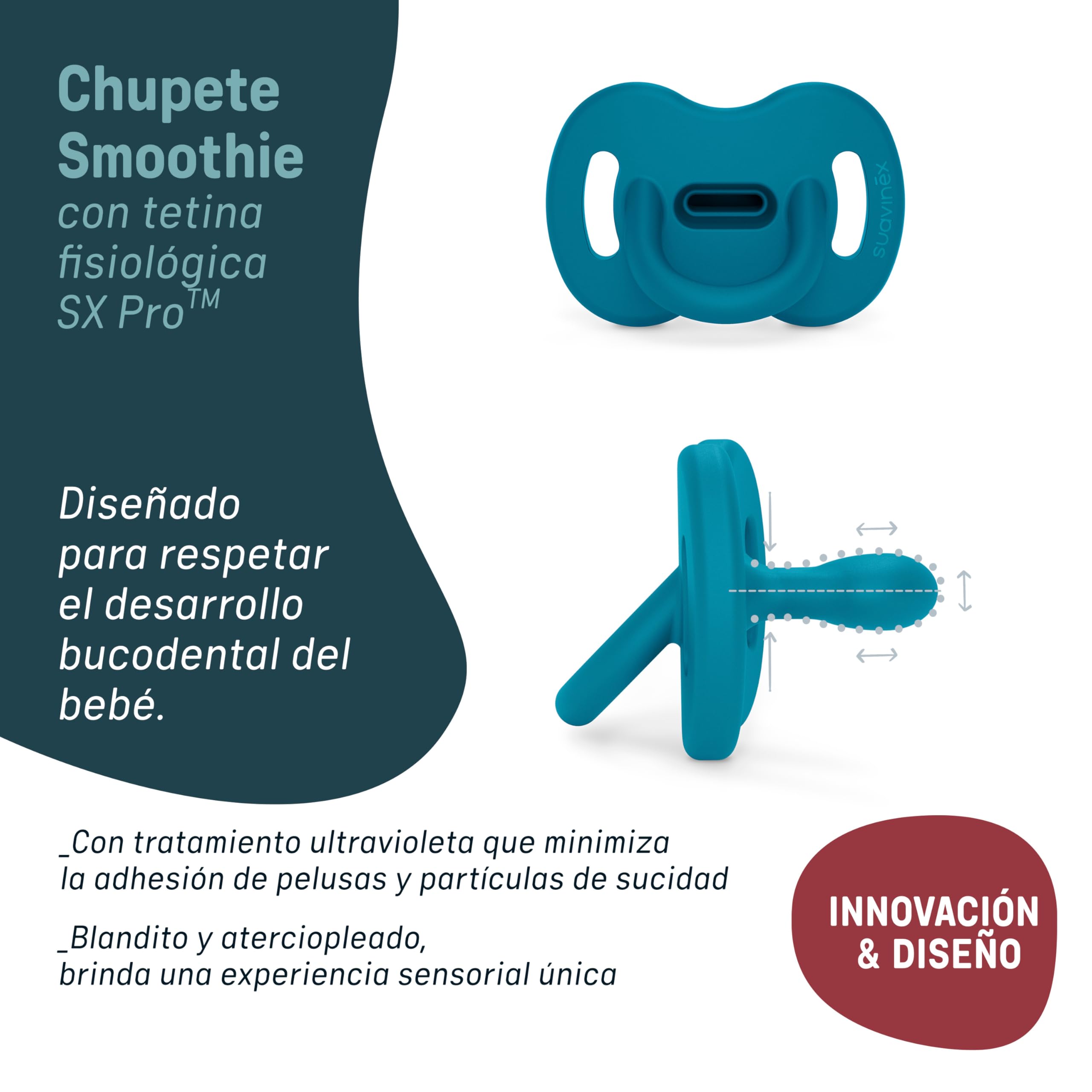 suavinex-pack-4-chupetes-todo-silicona-sx-pro-tetina-fisiol-gica-0-6-meses-honey image 2