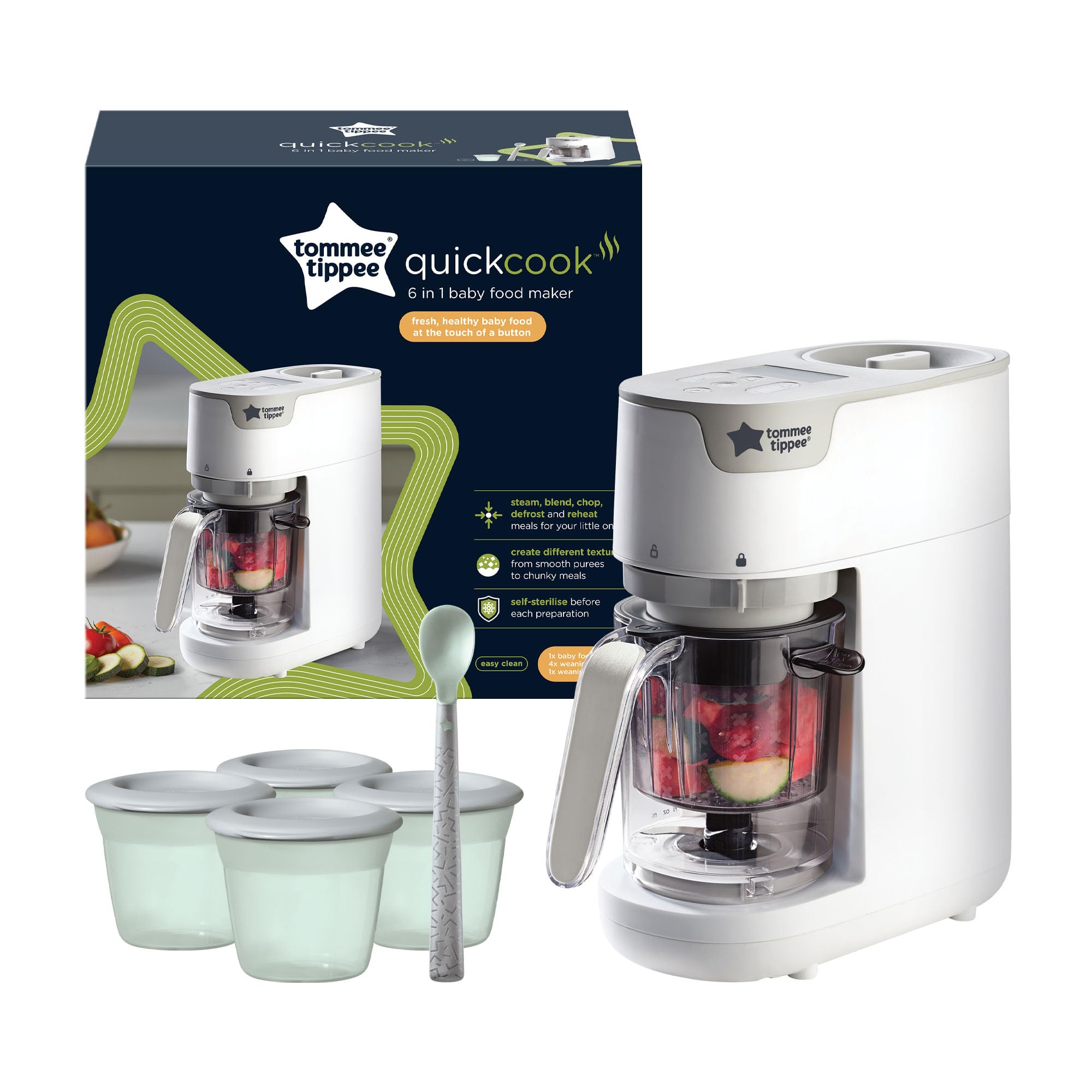 tommee-tippee-quick-cook-6-en-1-robot-cocinador-de-comida-para-beb-s-con-vapor-l image 2