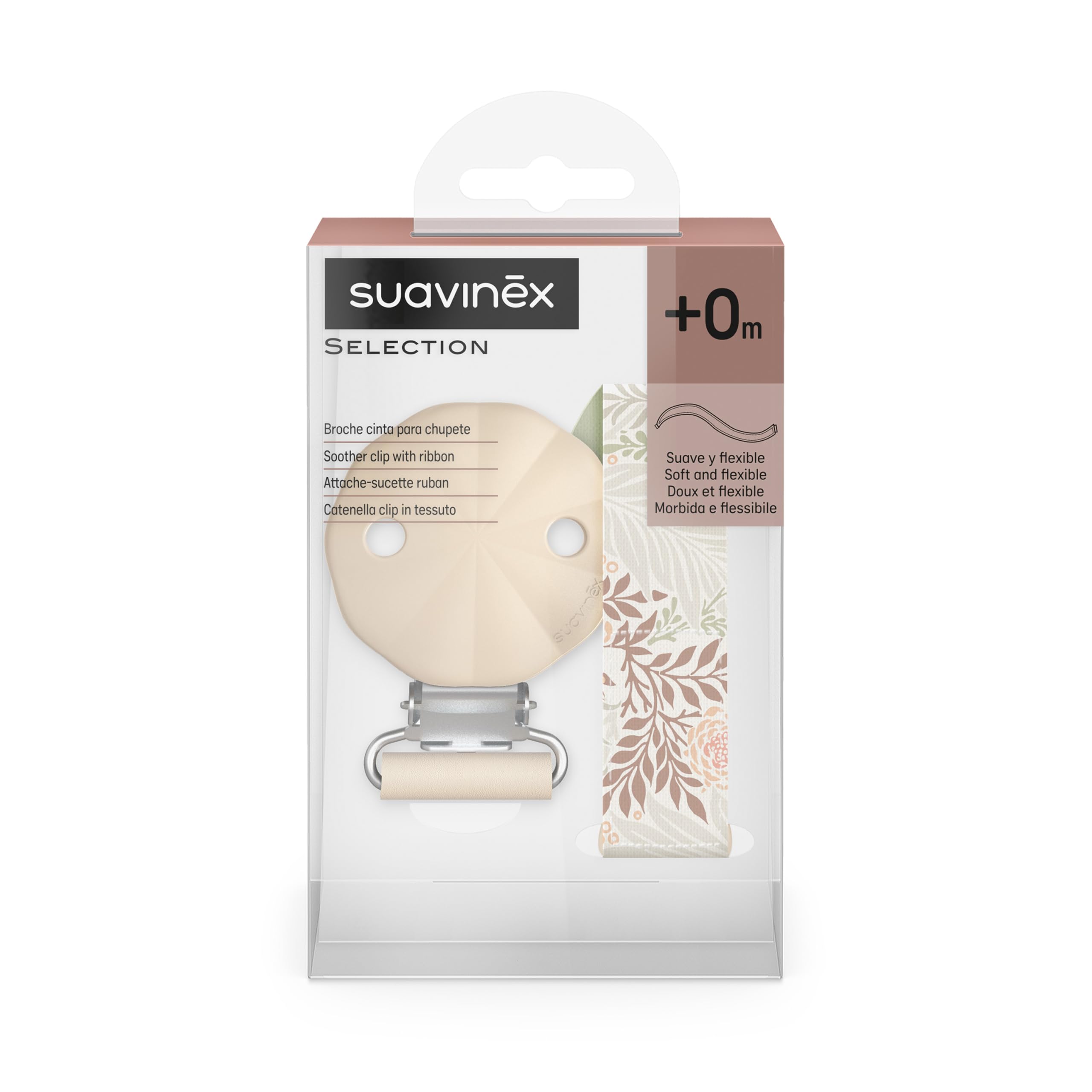 suavinex-poetry-chupetero-de-tela-reversible-con-clip-beige-para-beb-s-0-meses image 5