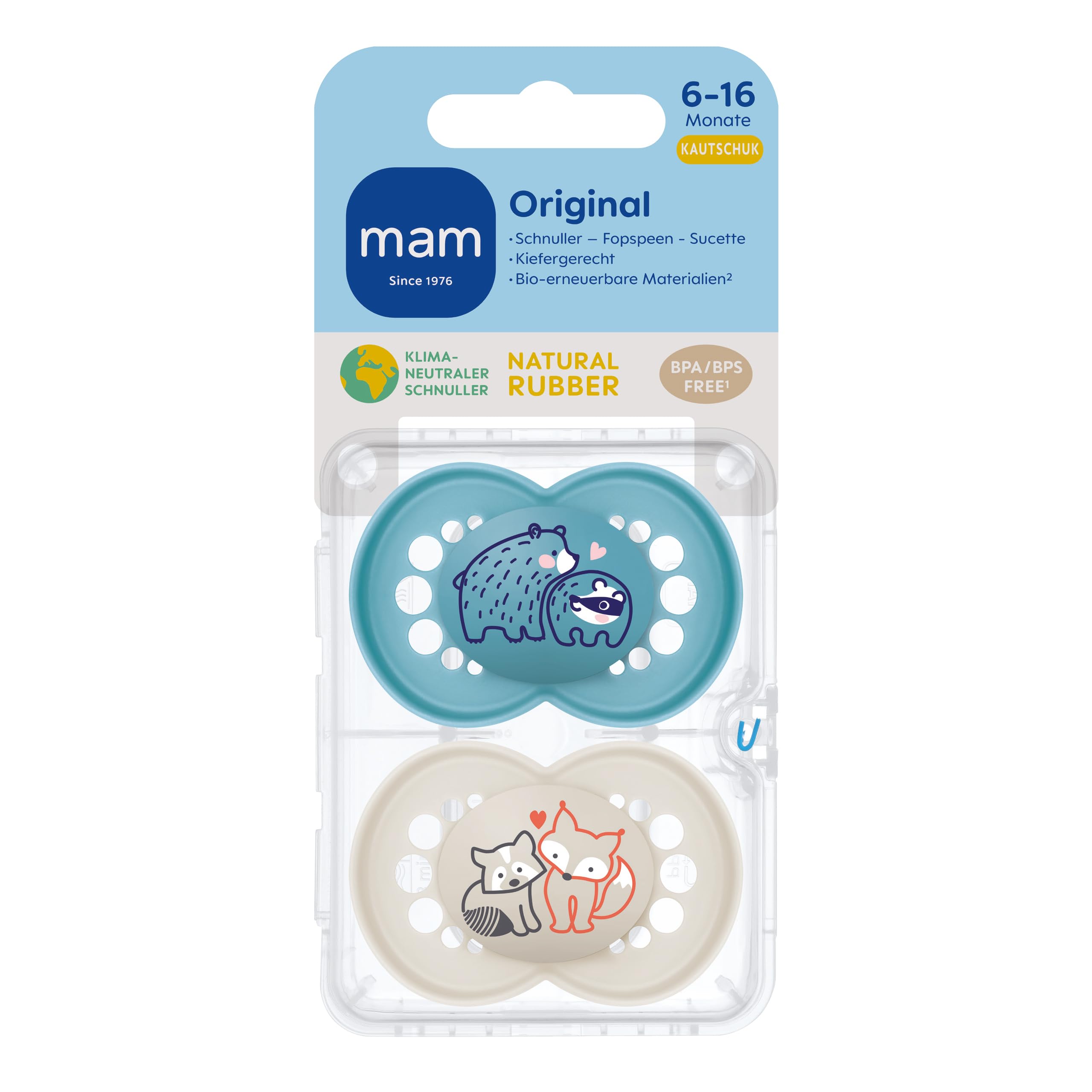 mam-original-chupetes-de-l-tex-natural-sostenible-2-uds-oso-zorro-tetina-sim-tri image 2