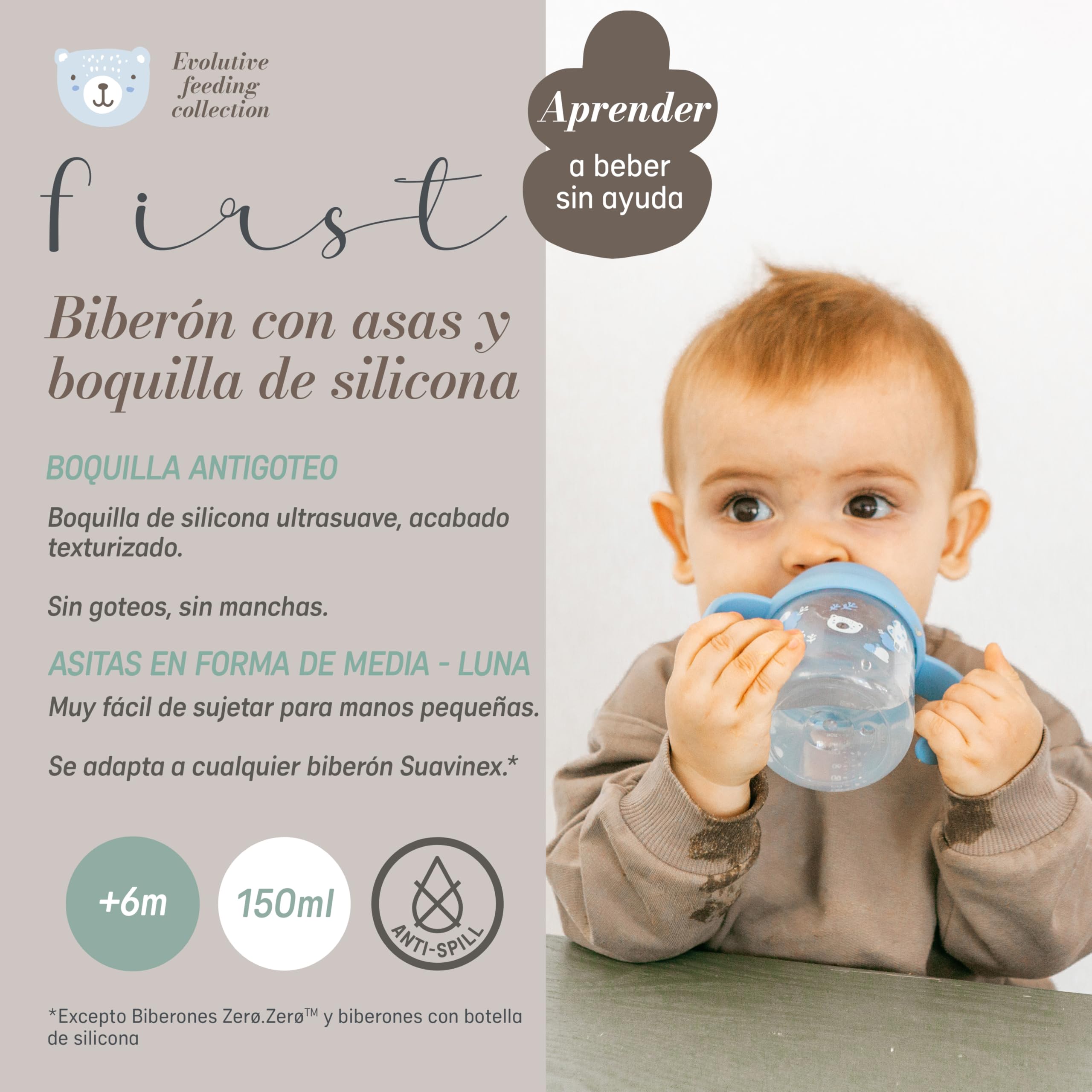 suavinex-vaso-aprendizaje-150-ml-con-boquilla-de-silicona-y-sistema-antic-lico-a image 2