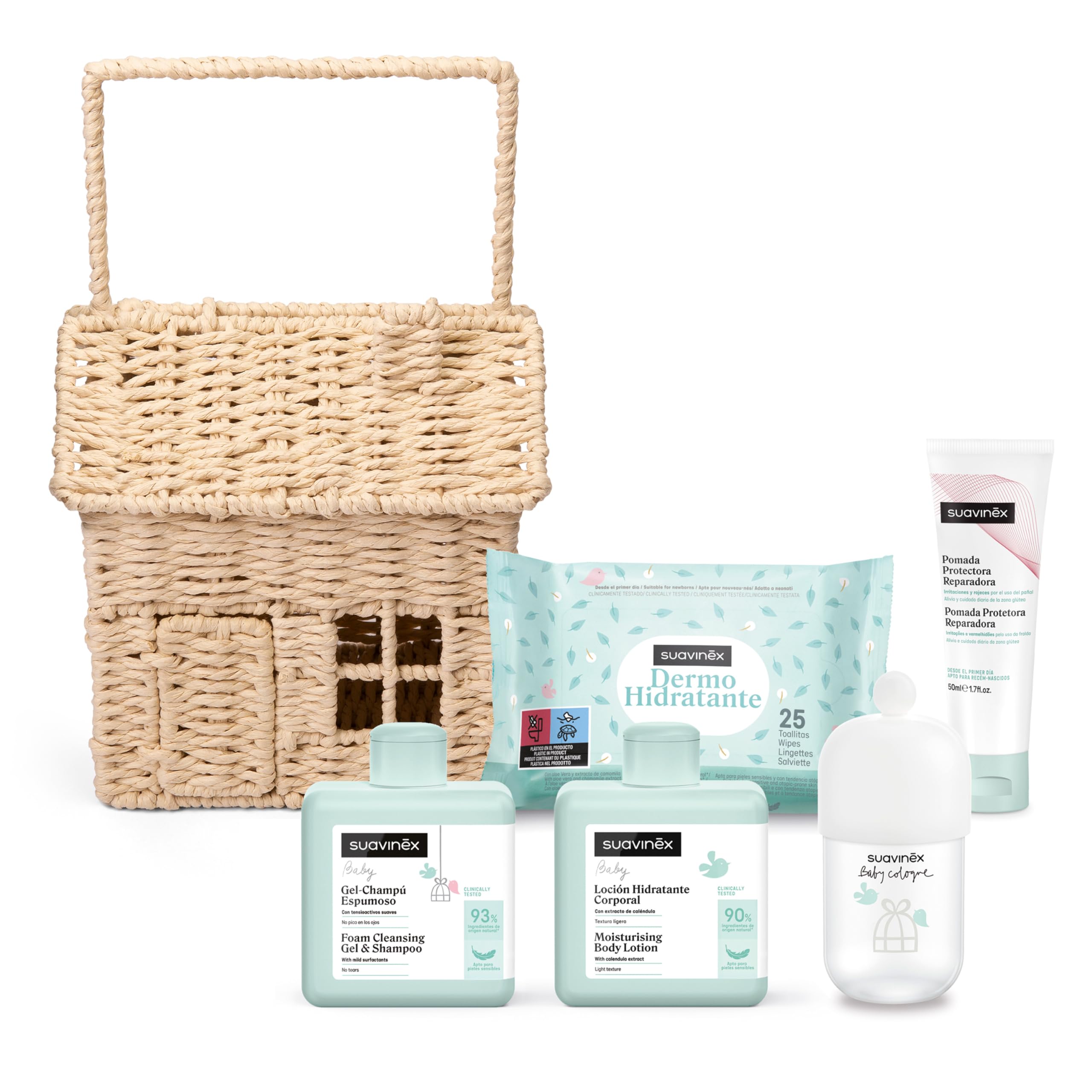 suavinex-canastilla-reci-n-nacido-casita-regalo-beb-con-maleta-de-mimbre-colonia image 1