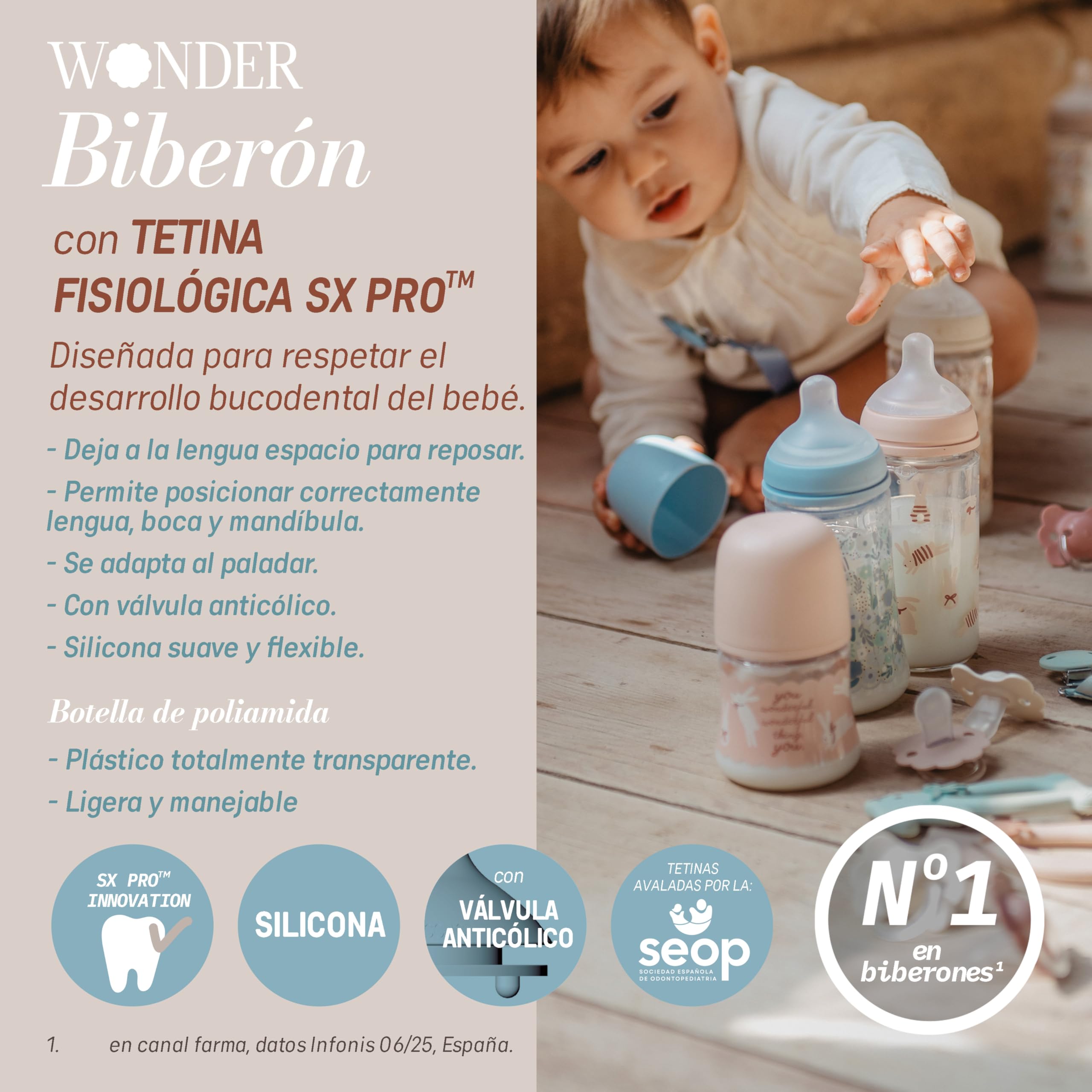 suavinex-biber-n-150-ml-wonder-rosa-con-tetina-fisiol-gica-sx-pro-de-silicona-an image 2
