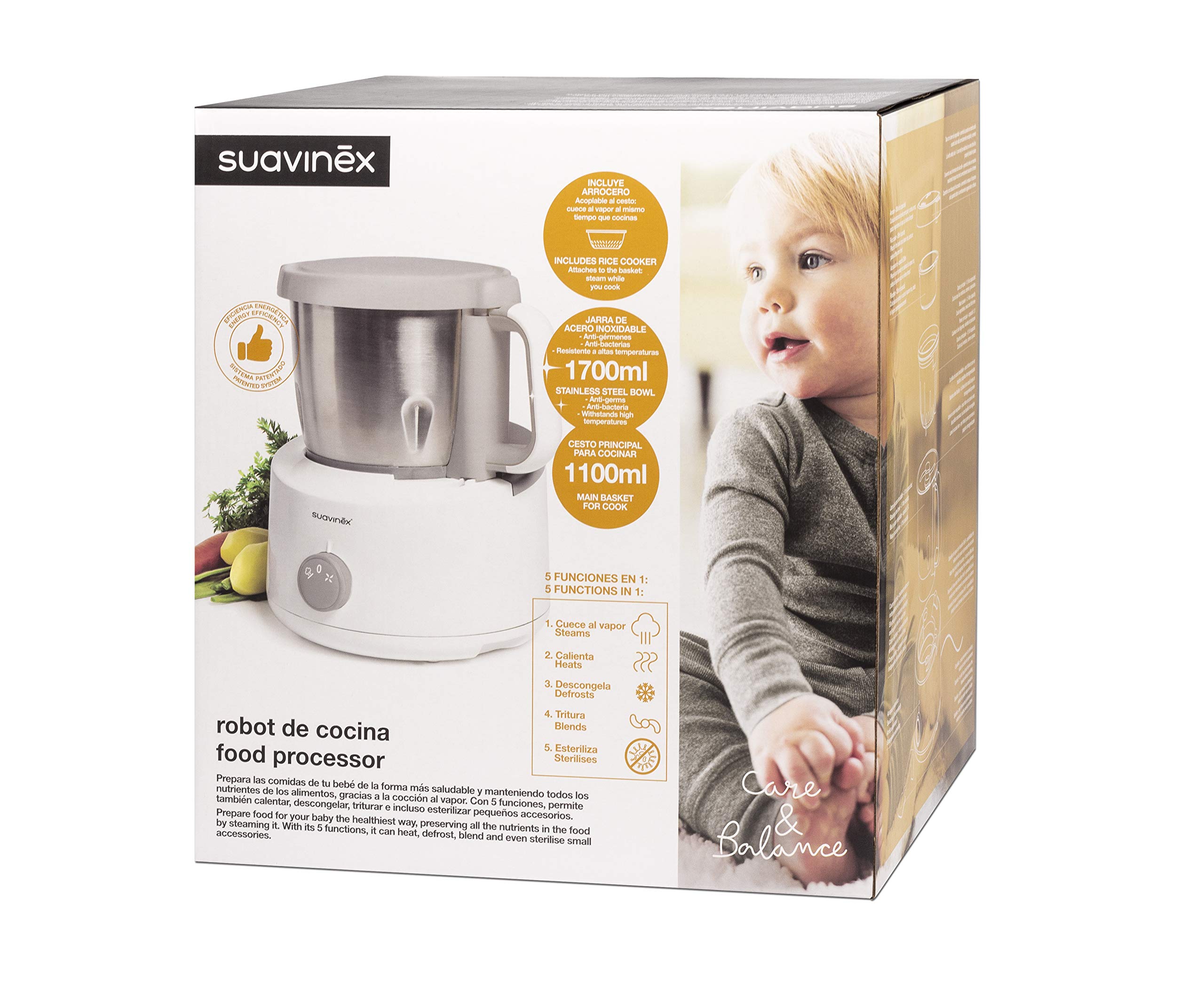 suavinex-robot-de-cocina-s-i3-robot-cocedor-5-en-1-para-beb-con-jarra-de-acero-i image 5