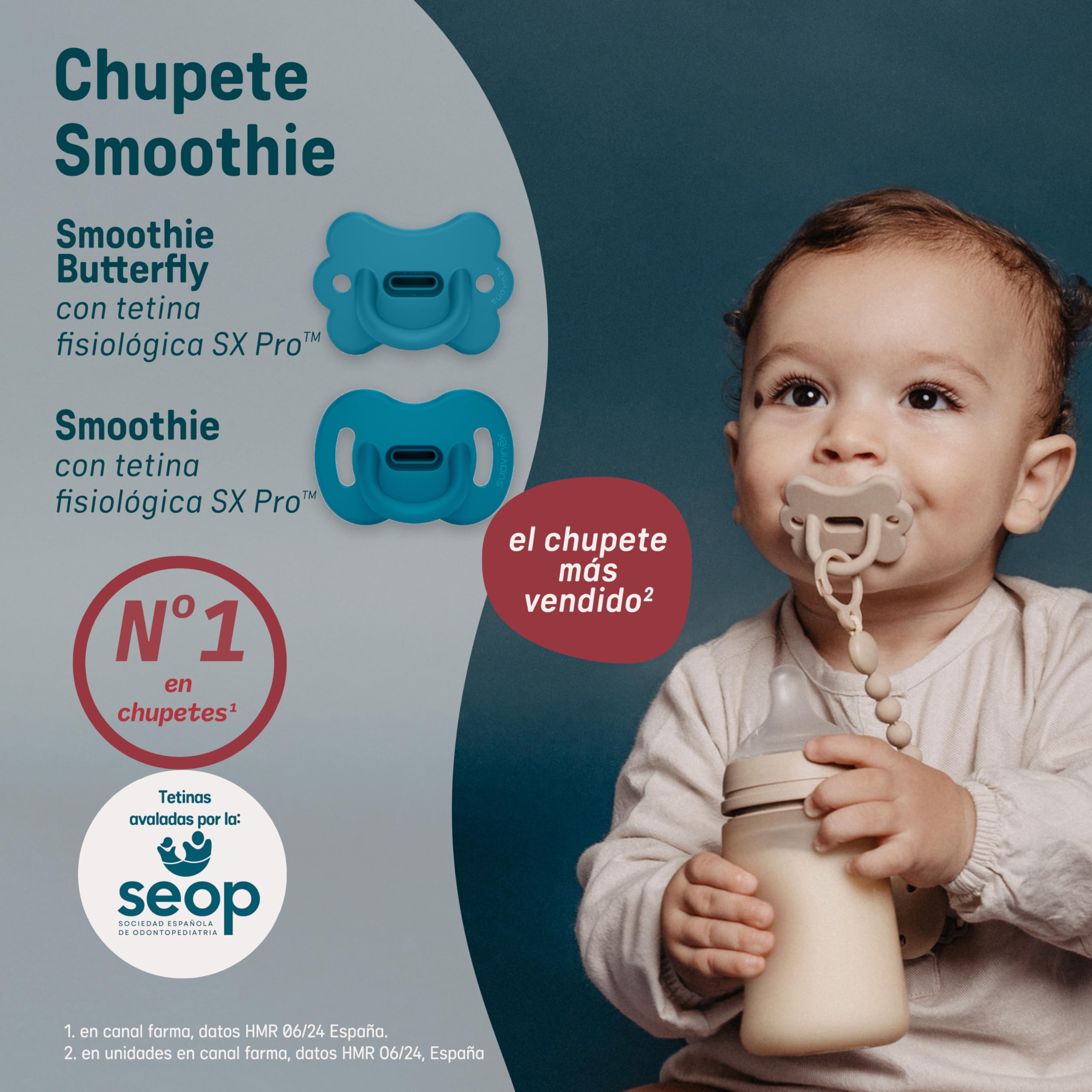 suavinex-pack-4-chupetes-todo-silicona-sx-pro-tetina-fisiol-gica-0-6-meses-honey image 3