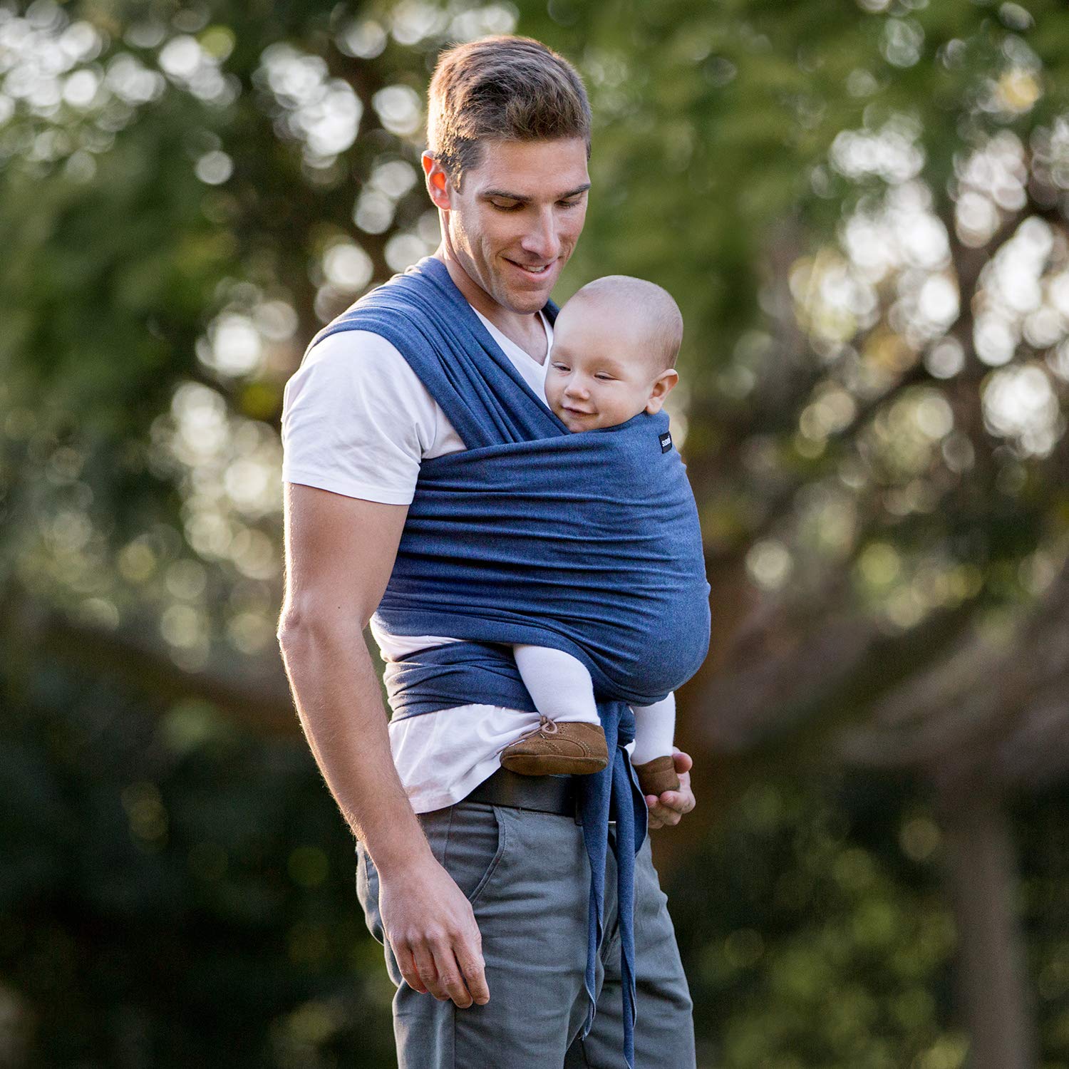 suavinex-baby-wrap-fular-portabeb-s-el-stico-ergon-mico-azul-apto-reci-n-nacidos image 4